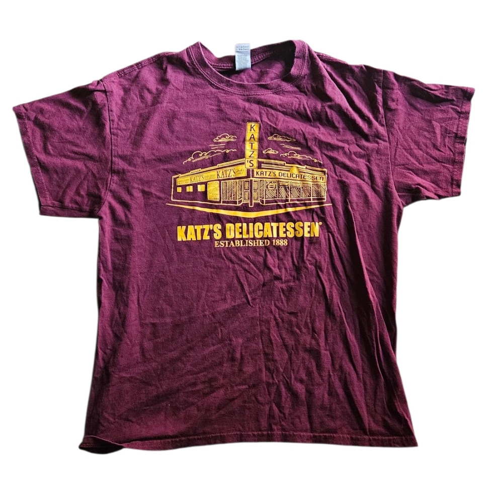 Katz's Delicatessen NY Send a Salami to Your Boy unisex T-shirt Size Large
